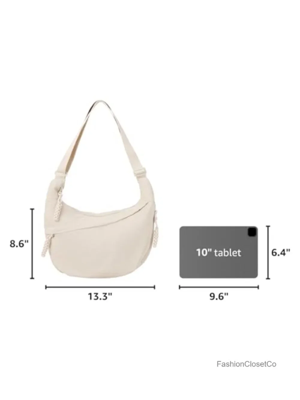 Waterproof Nylon Hobo Bag Crescent Shoulder Crossbody Slouchy Corduroy Dumpling